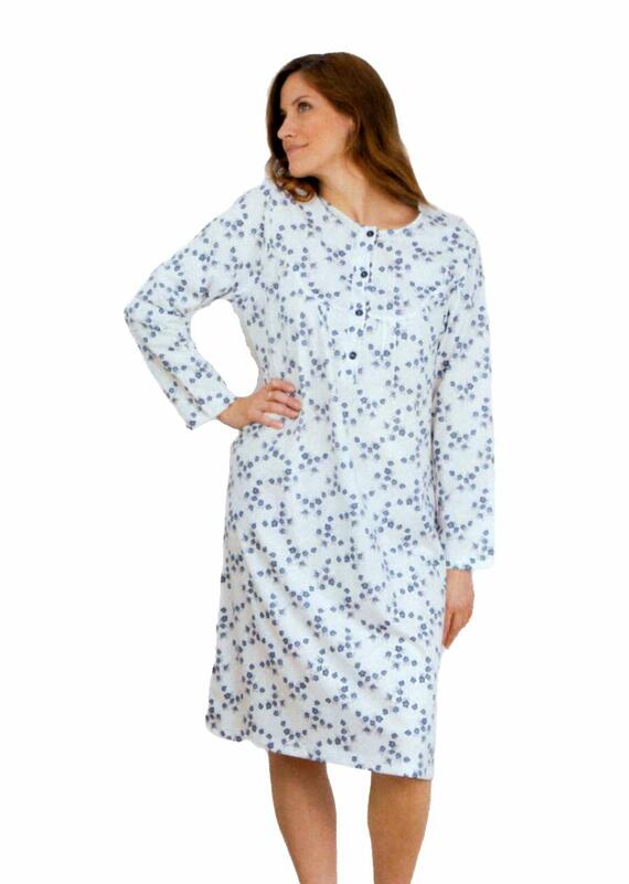 Long-sleeved nightdress in cotton jersey Silvia 42200
