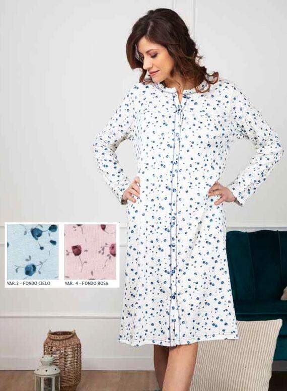 Silvia 43504 warm cotton woman nightgown CLINIC