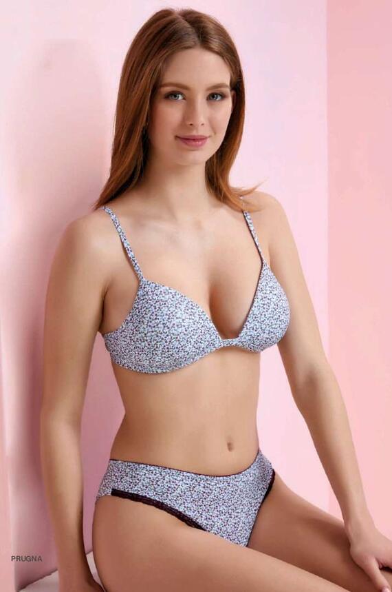 Completo donna con triangolo imbottito e slip Jadea 4544
