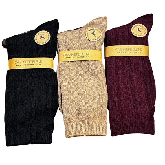 CALIZINO MIDI DONNA CASHMERE MERITEX 457 (1 PAIO)