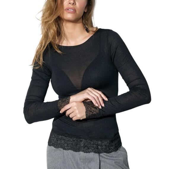 Jadea 4649 modal and cashmere boat neck under jacket