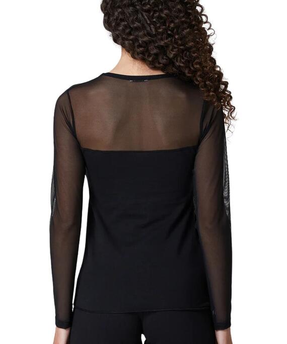 Maglia donna sottogiacca con tulle e paillettes Jadea Galà 4823