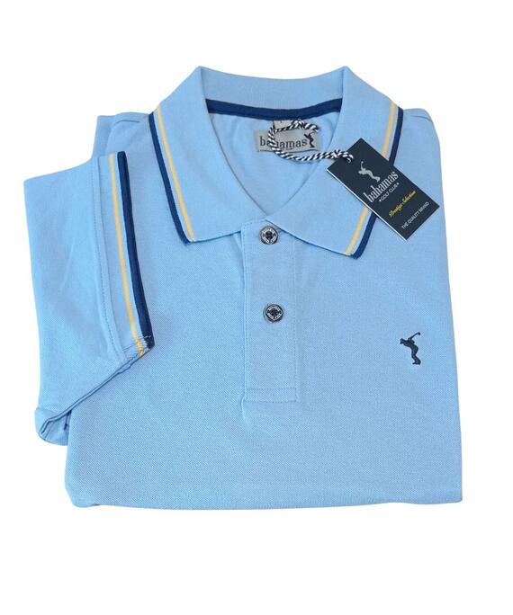 Men's short-sleeved polo shirt in cotton piquet Bahamas art. Lipari