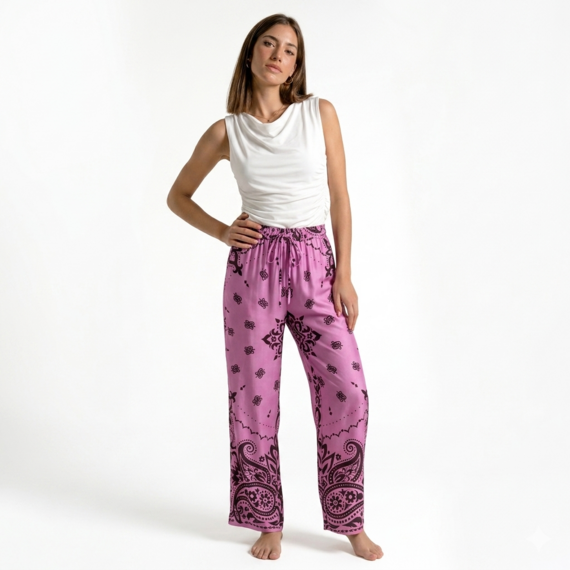 PANTALONE PALAZZO SATINATO FIORENZA AMADORI 9005
&nbsp;