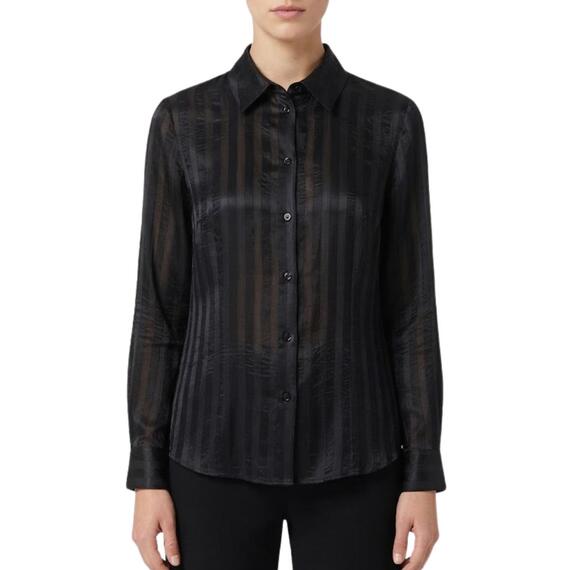 Camicia donna rigata in raso Carla Ferroni 50345