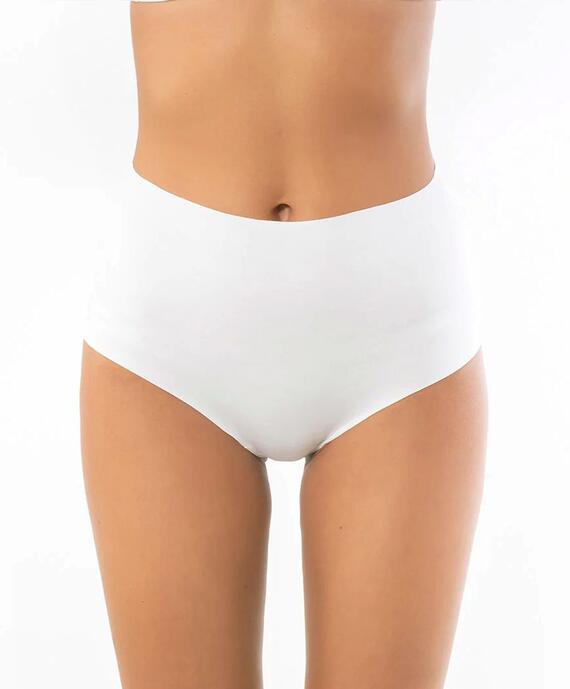 Sielei Invisible Cotton 15119 women's high-waisted briefs in laser-cut stretch cotton with lace