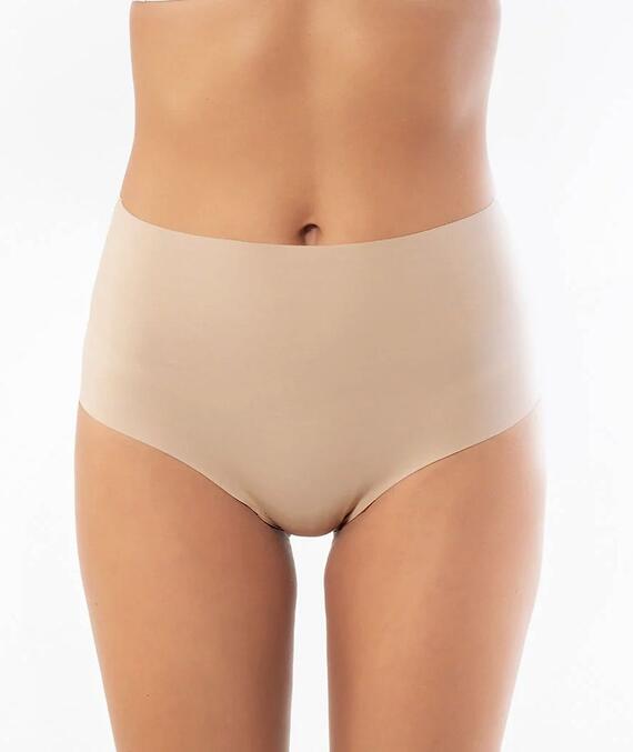 Sielei Invisible Cotton 15119 women's high-waisted briefs in laser-cut stretch cotton with lace