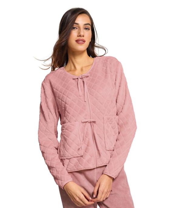 Tuta donna con zip in caldo pile coral Jadea 5286
