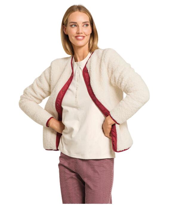 Giacca donna con zip in caldo pile coral pelliccia Jadea 5292