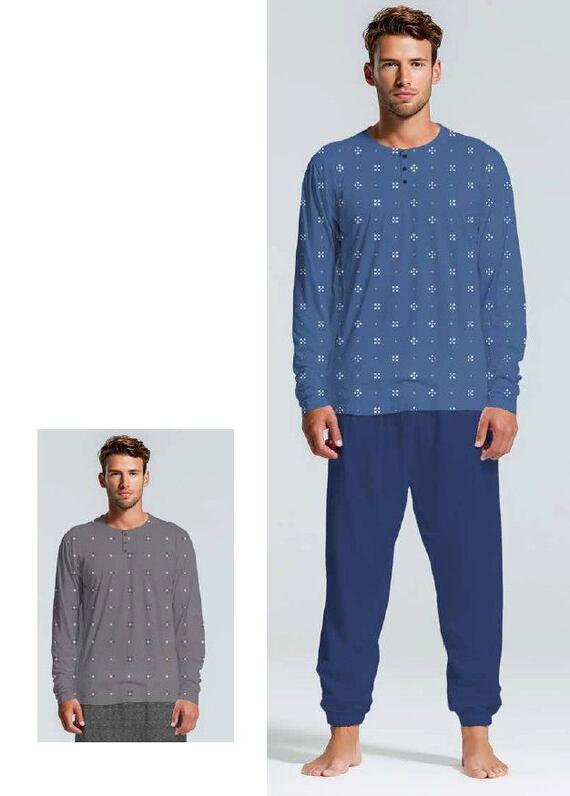 Pigiama uomo a manica lunga in jersey di cotone Smarty by Cippi 564