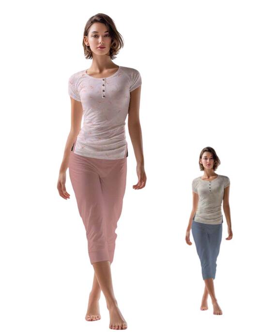 Pigiama donna a manica corta in jersey di cotone Cippi 5761