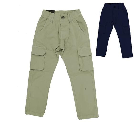 CHILDREN'S LONG COTTON TROUSERS WITH BIG POCKETS BB-58517
