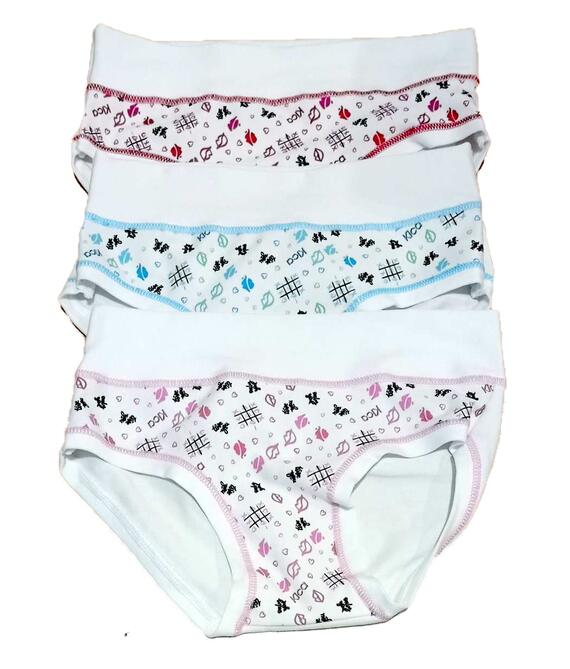 Slip bambina fascia alta in cotone elasticizzato Kika 616/A