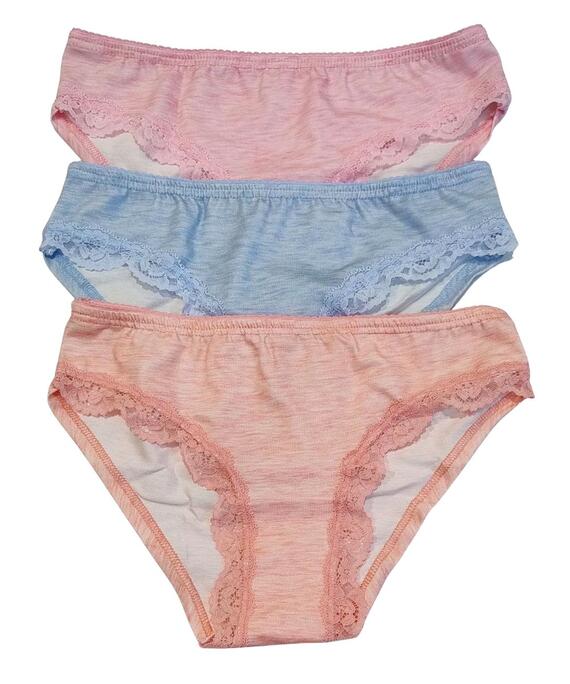 Culotte Jadea 6593 pour femme, en coton stretch et dentelle