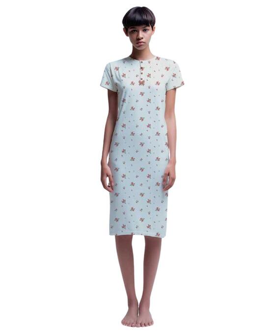 Camicia da notte donna a manica corta in jersey di cotone Cippi 6782