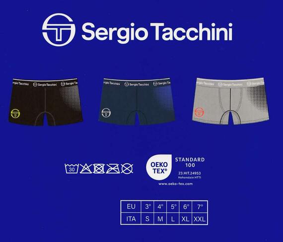 Men's boxer shorts in stretch cotton Sergio Tacchini 7007B