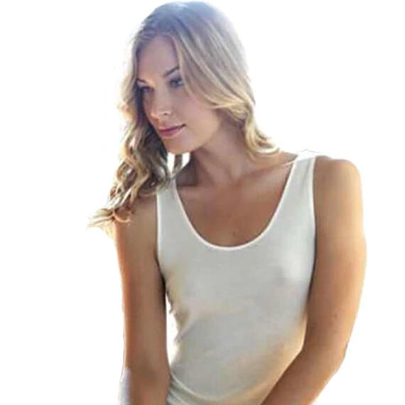 Women's tank top with wide shoulder in Lisle yarn Gicipi 734