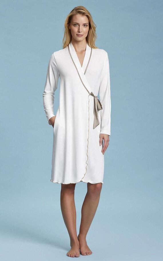 Women's dressing gown in viscose jersey Andra Lingerie 7397