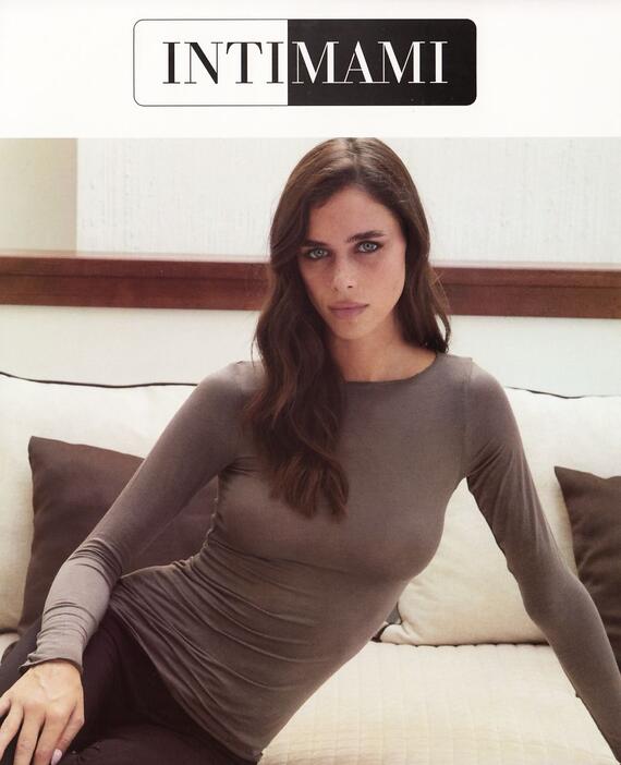 Intimami 74885 wool and modal boat-neck undershirt