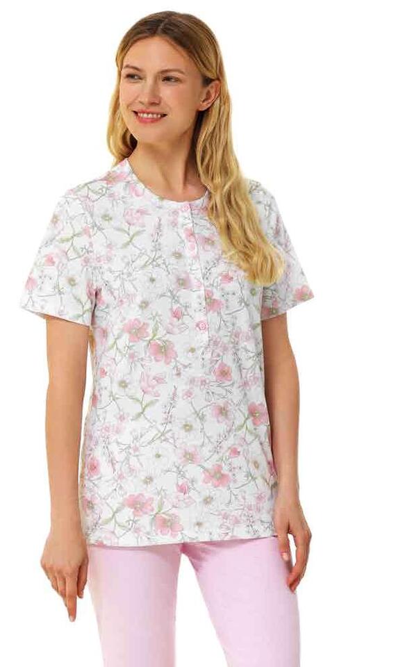 Women's short-sleeved cotton pajamas and Bermuda shorts Linclalor 74980