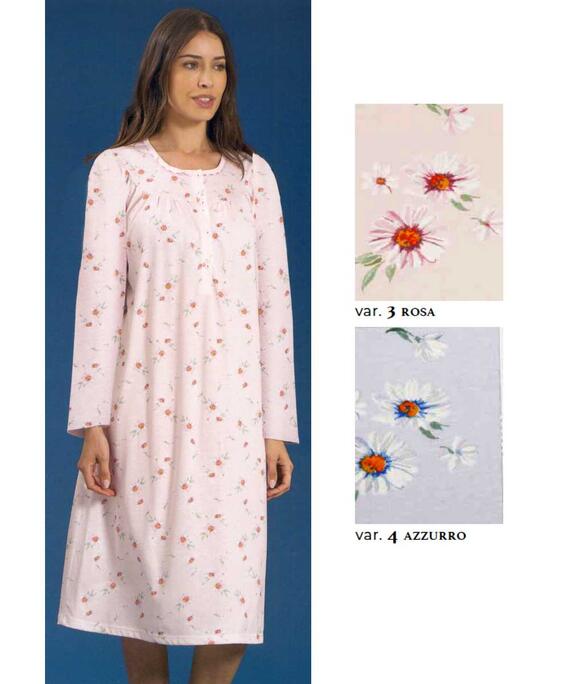 Linclalor 75185 long sleeve cotton jersey nightgown