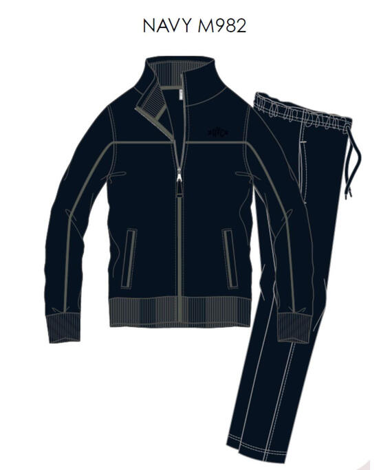 Tuta uomo in cotone garzato con zip Fratelli Campagnolo 8E77444