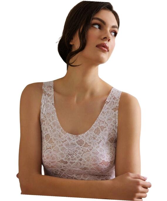 Canottiera donna pizzo taglio laser Jadea 8024