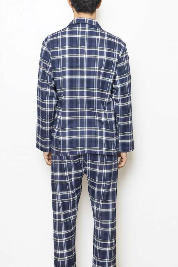 Men's opened light flannel pajamas Olimpia 813