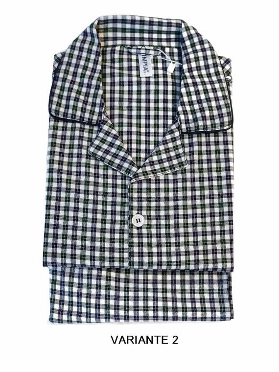 Men's opened light flannel pajamas Olimpia 813