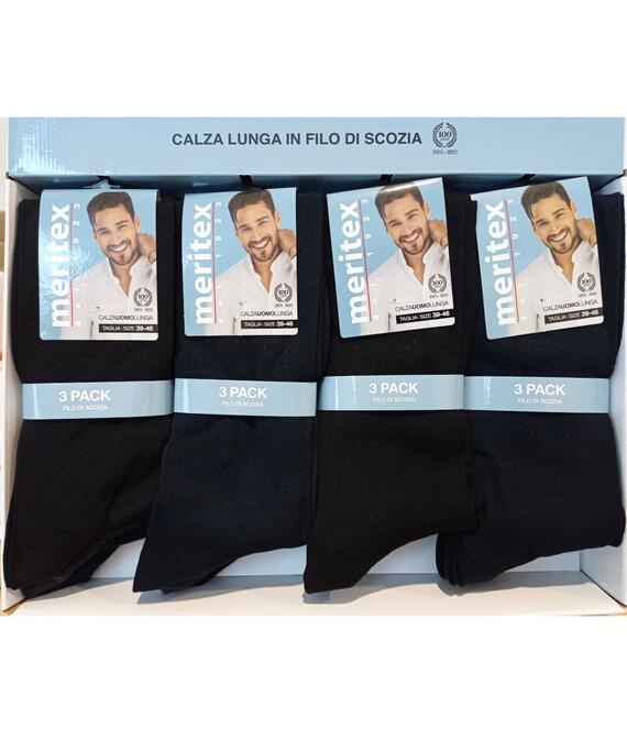 Calzettone lungo uomo in cotone elasticizzato Meritex 8200