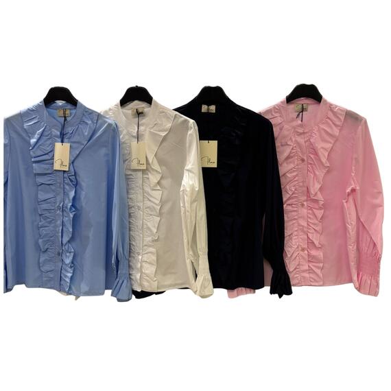 CAMICIA DONNA IN COTONE MANICA LUNGA FLORA 85835