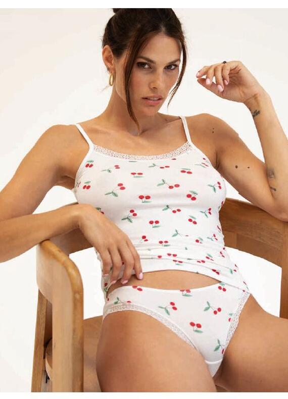 Women's bamboo set with top and briefs with Magic Dream lace 8901