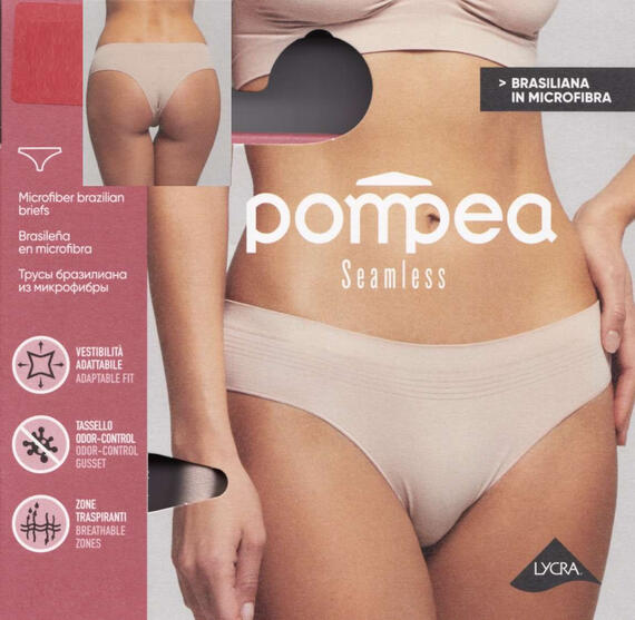 Женское бразильское бикини из микрофибры Pompea Seamless 89624254