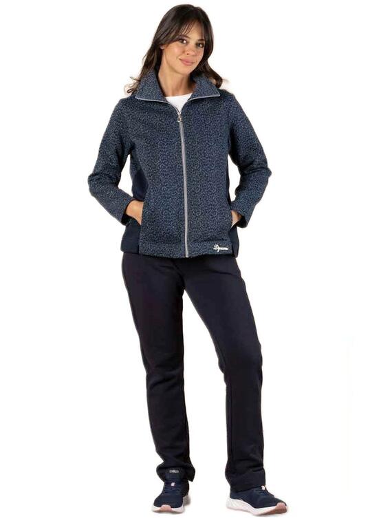 Tuta donna in cotone felpato con zip Fratelli Campagnolo 8Q76468