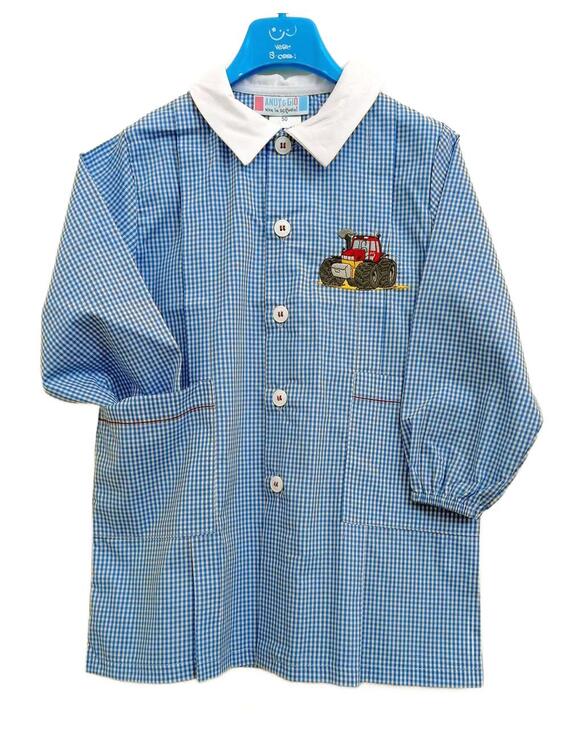 Andy&Gio' child nursery apron 90208 Tractor embroidery