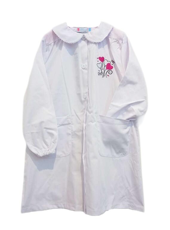 Andy&Gio' 90248 Heart Embroidery School Apron for Girls