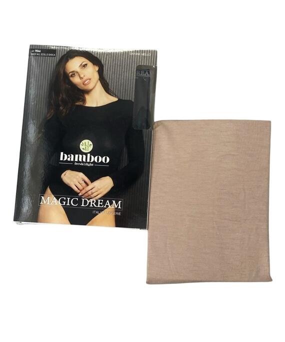 Body donna a manica lunga in bamboo Magic Dream 9046