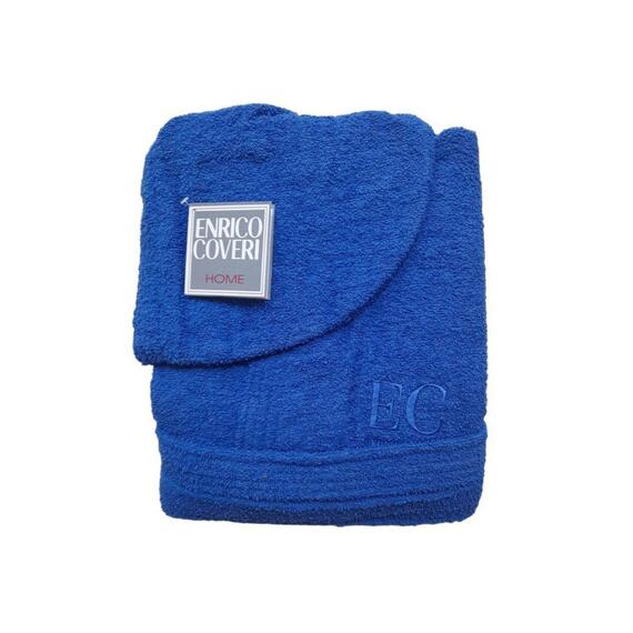 ACCAPPATOIO UNISEX IN SPUGNA DI COTONE CON CAPPUCCIO ENRICO COVERI