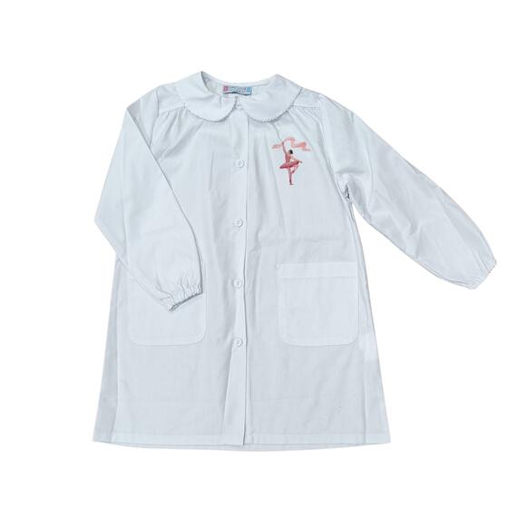 GREMBIULE SCUOLA BAMBINA ANDY&GI&ograve; 90316 RICAMO BALLERINA