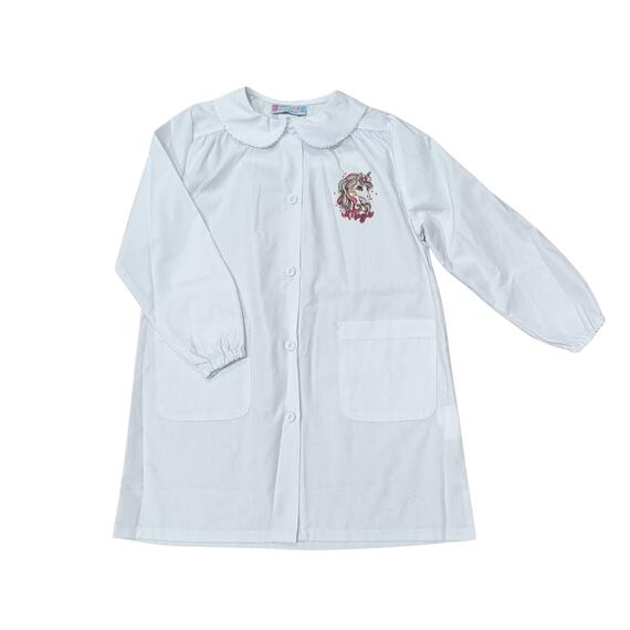 GREMBIULE SCUOLA BAMBINA ANDY&GI&ograve; 90326 RICAMO UNICORNO