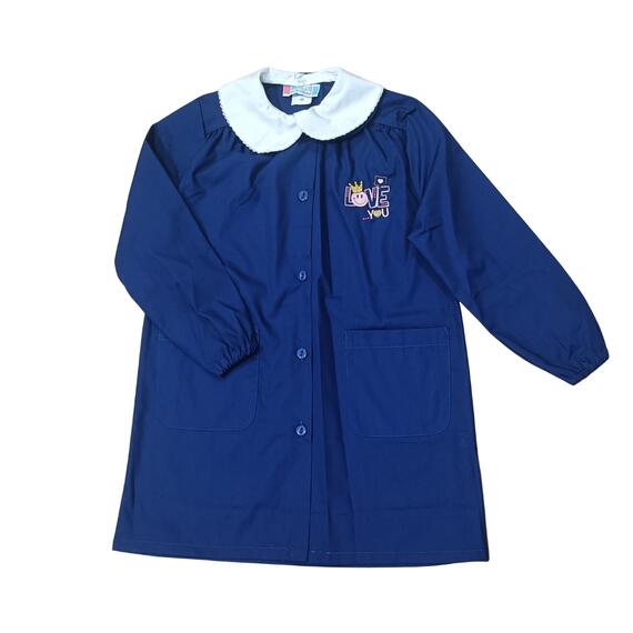 GREMBIULE SCUOLA BAMBINA 90292 RICAMO LOVE