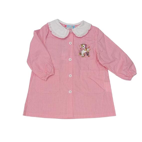 GREMBIULE ASILO BAMBINA ANDY&GIò 90278 RICAMO UNICORNO