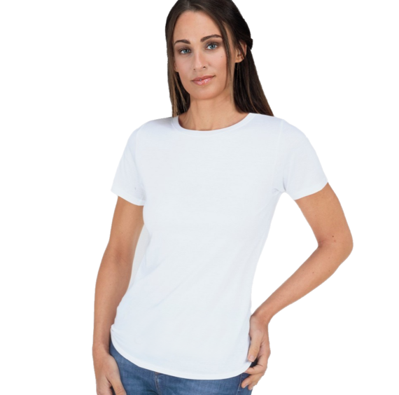 T-shirt donna in jersey di cotone Antonella New Dimension 86025 Bianco