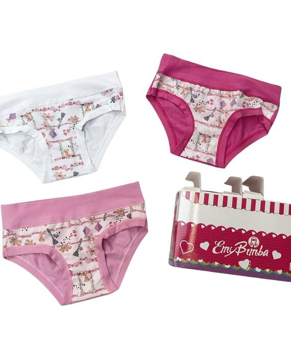 Slip boxerino bambina in cotone elasticizzato Emy B3026