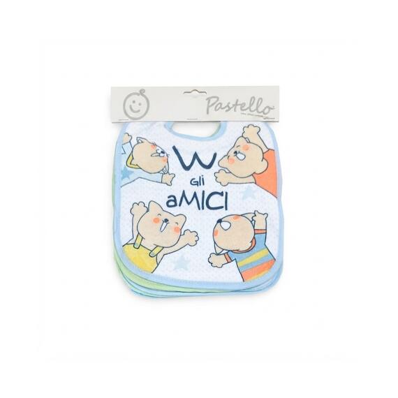 PASTEL NEWBORN TERRY BIB BAV9065M W GLI AMICI