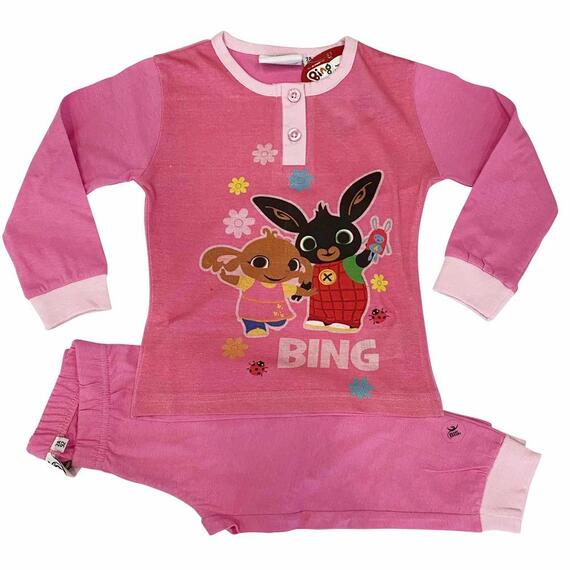 Хлопковая пижама с длинным рукавом для девочки Bing Bunny BIN20-13464