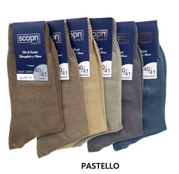 Men's short sock in Scottish thread Discover Prisco Boeing