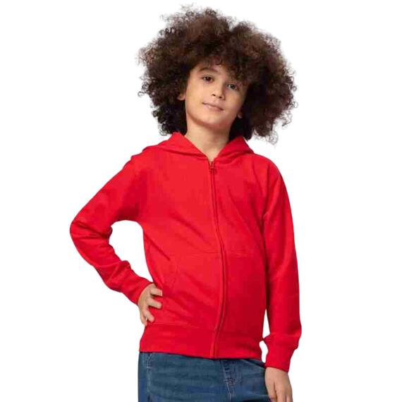 Felpa bambino french terry con cappuccio e zip BSK304