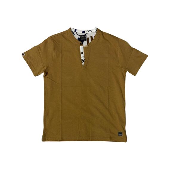 MEN'S COTTON T-SHIRT WITH BUTTONS BACI&ABBRACCI BAM5448
