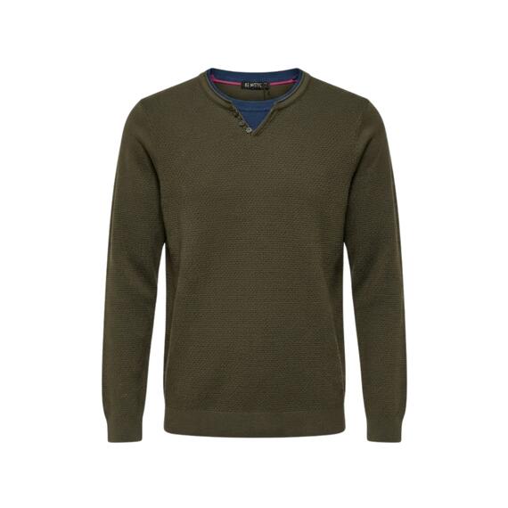 Be Mistic 11684 Men's Henley Sweater